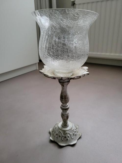Kaarshouder/ windlicht, Huis en Inrichting, Woonaccessoires | Kandelaars en Kaarsen, Gebruikt, Overige materialen, Ophalen of Verzenden
