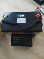 LiFePo4 accu 120Ah 12V incl. lader, Ophalen of Verzenden, Nieuw
