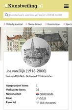Potloodtekening Jos van Dijk - Den Burg, Antiek en Kunst, Ophalen of Verzenden