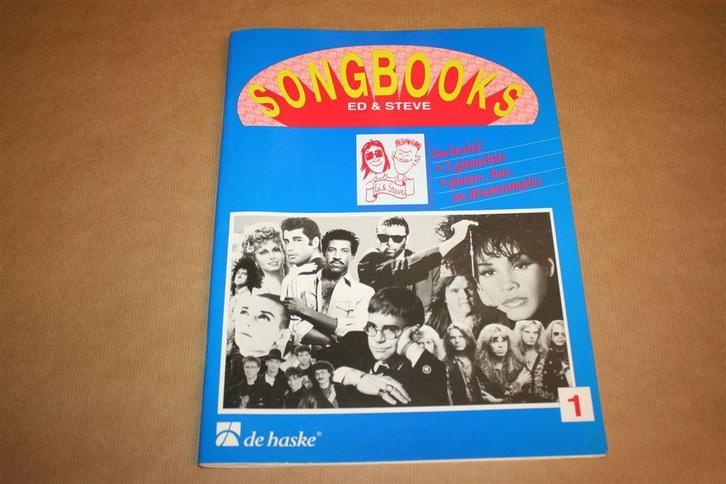 Boek - Songbook 1 - Ed & Steve, Muziek en Instrumenten, Bladmuziek, Gebruikt, Artiest of Componist, Populair, Piano, Ophalen of Verzenden