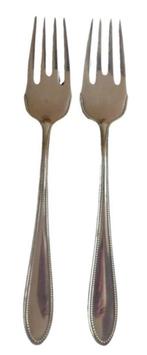 WMF 90 500 Perlrand 2x verzilverde visvork 18cm set