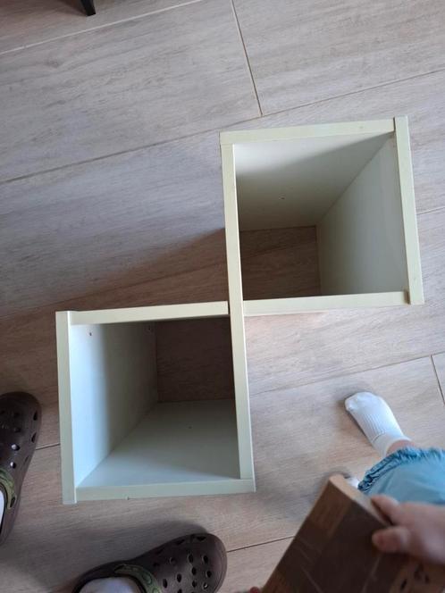 KALLAX inzet met 4 vakken – wit, Huis en Inrichting, Woonaccessoires | Wandplanken en Boekenplanken, Gebruikt, Ophalen