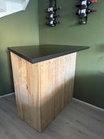 Houten bar met zwart blad, Ophalen, Zo goed als nieuw