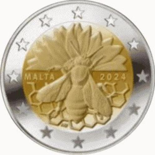 2 Euro Malta 2024 - Maltese Honingbij - BU  Coincard - VVK, Postzegels en Munten, Munten | Europa | Euromunten, Losse munt, 2 euro