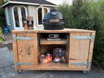 BBQ kamado inclusief buitenkeuken, Tuin en Terras, Buitenkeukens, Ophalen, Zo goed als nieuw, Houtskool