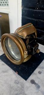 Antieke koperen lamp voor motorfiets., Ophalen of Verzenden
