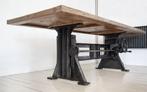 Eettafel opdraaibaar - onderstel opdraaibaar - industrieel, Huis en Inrichting, Tafels | Eettafels, Metaal, Verzenden, 50 tot 100 cm