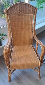 Rotan / rieten stoel - Zeer comfortabel . Bieden va €25.00, Ophalen, Gebruikt, Bruin, Vintage