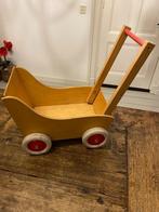 Vintage houten loopwagen/poppenwagen, Gebruikt, Ophalen of Verzenden, Duw- of Trekspeelgoed