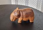 Houten nijlpaard beeldje, Verzamelen, Beelden en Beeldjes, Ophalen of Verzenden, Zo goed als nieuw, Dier