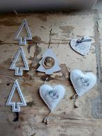 Kerstversiering brocante wit witte kerst versiering, Diversen, Kerst, Ophalen of Verzenden