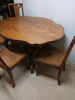 Tafel en 4 stoelen, Antiek en Kunst, Antiek | Meubels | Tafels, Ophalen