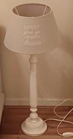 Lampje wit en zandkleur., Huis en Inrichting, Lampen | Tafellampen, Ophalen of Verzenden, Zo goed als nieuw, Hout, Minder dan 50 cm
