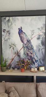 Pauw Print op Doek - Mooie Decoratie, Ophalen, 75 tot 100 cm, 75 cm of meer, Print