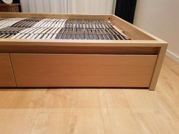 Ikea Malm bed 160cm, eik fineer - afbeelding 3