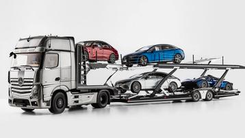 NZG Mercedes-Benz Actros Gigaspace 4x2 Lohr Transporter 1:18 beschikbaar voor biedingen