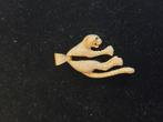 14 k gouden hangende panter hanger 13,6 gram, Sieraden, Tassen en Uiterlijk, Ringen, Nieuw, Ophalen of Verzenden, 17 tot 18, Dame