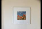 Hollands Tulpen landschap ingelijst in lijst van nielsen, Ophalen of Verzenden, Zo goed als nieuw, Foto of Poster, 50 tot 75 cm