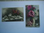 2 Felicitatie kaarten, Ophalen of Verzenden, Voor 1920, Gelopen, Feest(dag)