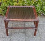 Vintage jaren 70 manou bamboe salontafel bijzettafel, Ophalen, 50 tot 100 cm, Vierkant, 50 tot 100 cm