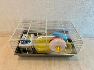 Hamsterkooi met alle toebehoren beschikbaar voor biedingen