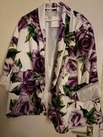 Paarse Blazer met Bloemen - Nieuw, Maat 42/44, Ophalen, Paars, Maat 42/44 (L), Nieuw