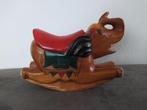 Vintage houten hobbel olifant, Ophalen of Verzenden