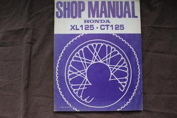 Honda XL125 CT125 1976 motorcycle shop manual beschikbaar voor biedingen