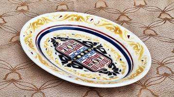 Ovalen Art Deco schaal Petrus Regout, Calvé Delft, N.O.F. beschikbaar voor biedingen