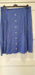 Vintage rok maat 48 blauw doorknooprok, Blauw, Maat 46/48 (XL) of groter, Ophalen of Verzenden, Gedragen