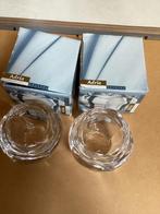 2 Adria Loodkristal Theelichten - Zwaar & Elegant, Antiek en Kunst, Antiek | Glas en Kristal, Ophalen of Verzenden