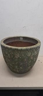 Mooie grote stenen aardewerken bloempot 19 liter, Tuin en Terras, Bloempotten, Rond, Ophalen of Verzenden, Aardewerk, Minder dan 40 cm