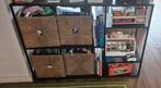 Woood zwart metalen open kast, Huis en Inrichting, Woonaccessoires | Kisten, Ophalen, Gebruikt, Minder dan 50 cm, 100 tot 125 cm