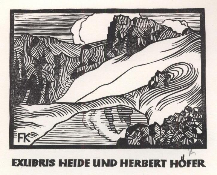 1218 Ex Libris Oostenrijk : Dr. Ottmar Premstaller, z.j., Antiek en Kunst, Kunst | Etsen en Gravures, Verzenden