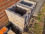 4x Stenen Ornamenten / Bloempotten - Alleen Afhalen, Ophalen, Gebruikt, Vierkant, Balkon