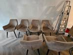 6 Haco eetkamerstoelen - Stijlvol en comfortabel, Huis en Inrichting, Stoelen, Ophalen, Gebruikt, Bruin, Metaal