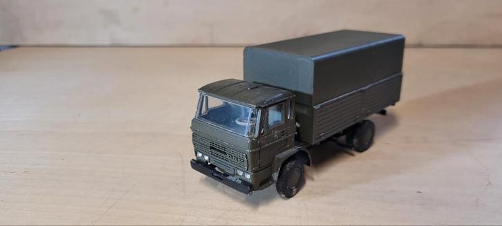 Lion Car DAF Nederlandse leger uitvoering, Hobby en Vrije tijd, Modelauto's | 1:50, Gebruikt, Bus of Vrachtwagen, Lion Toys, Ophalen of Verzenden