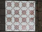 150 antieke tegels wit met bruine afbeelding 15x15cm, Ophalen
