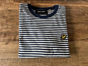 Lyle & Scott   Heren blauw/wit streepjes shirt   Maat M beschikbaar voor biedingen