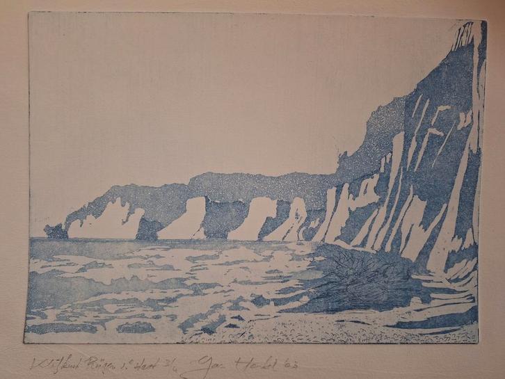 Ets Kustgezicht Jan Henkel, Antiek en Kunst, Kunst | Etsen en Gravures, Ophalen of Verzenden