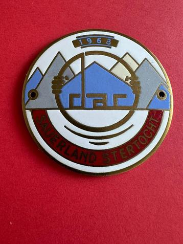 Sauerland Stertocht DAC 1968 badge bordje. Voor Uw oldtimer. beschikbaar voor biedingen