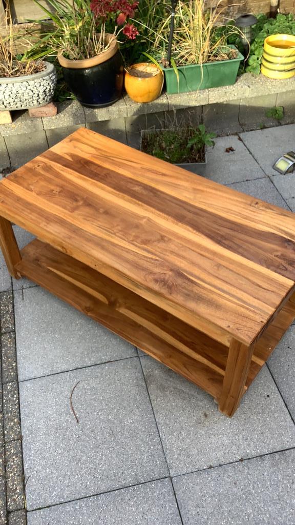 Nieuwe massief teak salontafel, Tuin en Terras, Terrasdelen en Vlonders, Nieuw, Hout, Ophalen