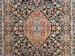 Vintage Perzisch wol Kashmar vloerkleed dark blue 171x240cm, Persian Perzisch vintage oosters hype, 150 tot 200 cm, Ophalen of Verzenden