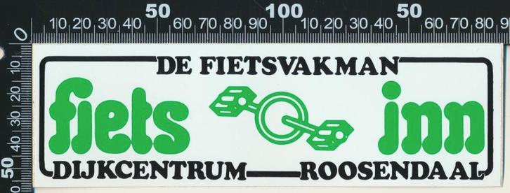 Sticker: Fiets Inn De Fietsvakman - Roosendaal, Verzamelen, Stickers, Zo goed als nieuw, Bedrijf of Vereniging, Ophalen of Verzenden