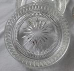 vintage 9 kristal glazen onderzetters, Ophalen of Verzenden