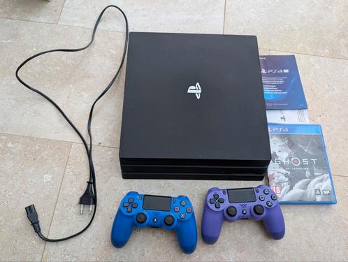 Playstation 4 Pro 1Tb met Ghost of Tsushima, Spelcomputers en Games, Spelcomputers | Sony PlayStation 4, Zo goed als nieuw, Pro