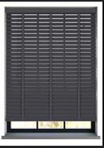 Zwarte jaloezieën 140 cm bij 260 cm, Huis en Inrichting, 100 tot 150 cm, 200 cm of meer, Zwart, Ophalen of Verzenden