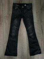 Flared jeans zwart H&M met studs zeer mooi!, Broek, Meisje, H&M, Ophalen of Verzenden