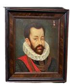 Antiek schilderij - Franse of Vlaamse stijl, gedateerd 1582, Ophalen of Verzenden