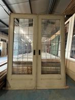 Set schuif / en-suite deuren met glas in lood 218x166cm., Ophalen
